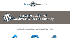 Desktop Screenshot of byggawebbplats.se